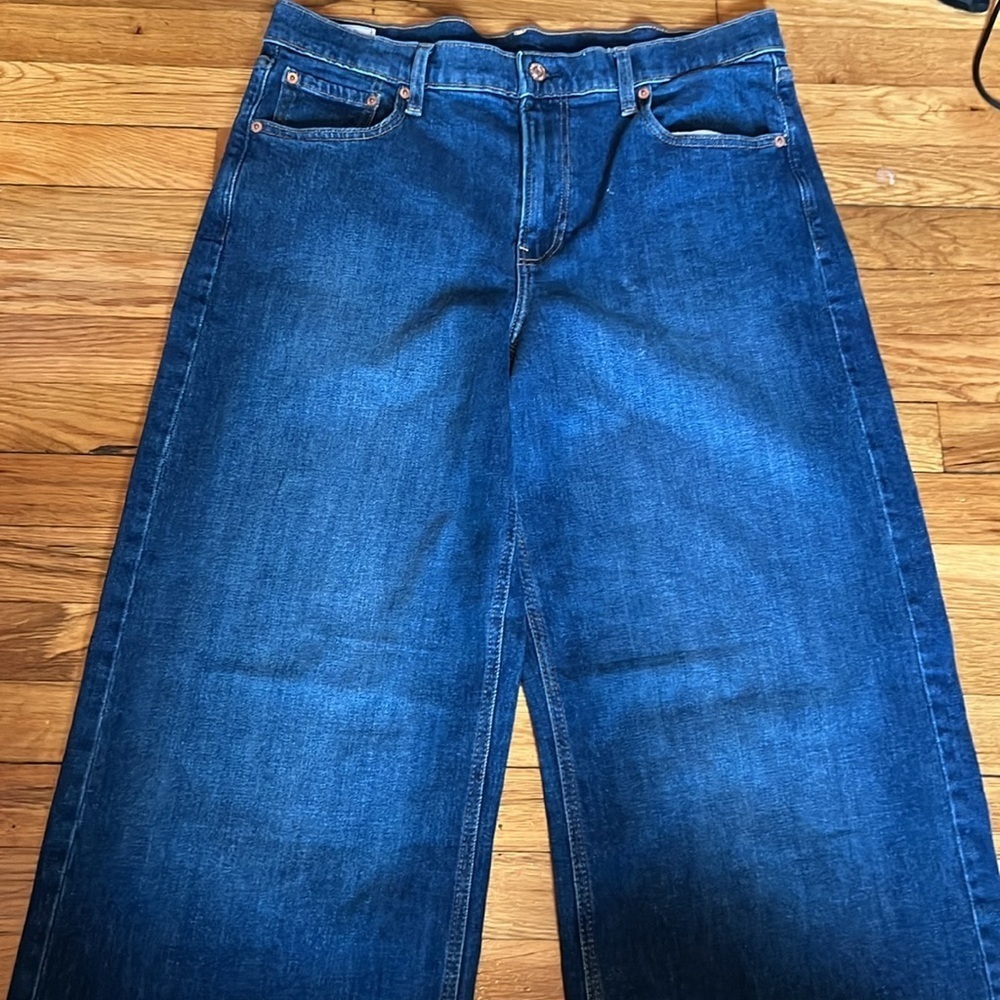 GAP high stride 32 / 14L blue denim pant - Picture 2 of 5